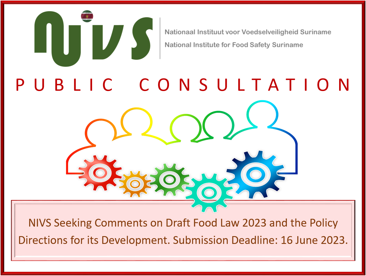 NIVS Seeking Comments on the Draft Food Law 2023 and the Policy